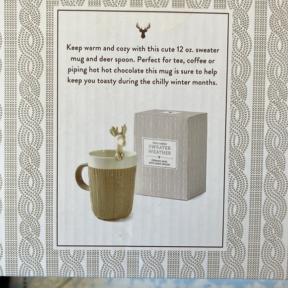 NEW Ceramic Mug with Deer Spoon - Picture 1 of 5